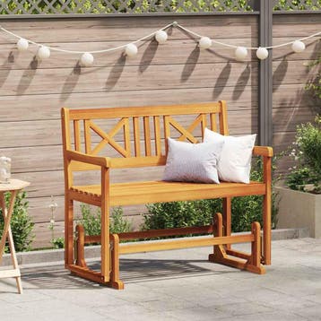 vidaXL Tuin Glider Bank Naturel 110 x 59 x 97 cm Massief, Verzenden, Nieuw