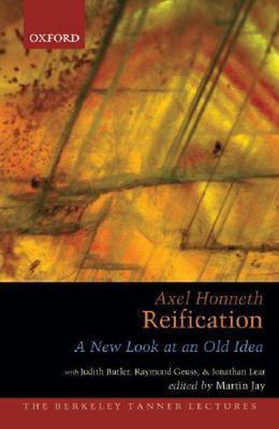 Reification - Axel Honneth 9780195320466, Boeken, Taal | Engels, Zo goed als nieuw, Verzenden