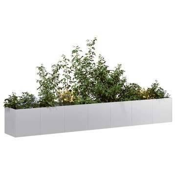 vidaXL Plantenbak 280x40x40 cm gegalvaniseerd staal, Tuin en Terras, Verzenden, Nieuw, Metaal