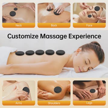 Hot Stone Massage Set met Verwarmer - 20 Stenen voor Ontspan, Verzenden, Nieuw