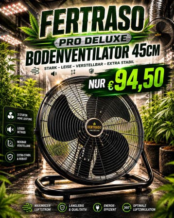 Fertraso Pro Deluxe Bodenventilator Ø 45 cm, Verzenden, Nieuw