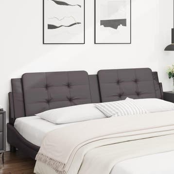 vidaXL Hoofdbordkussen Zadar 200 cm kunstleer grijs, Verzenden, Nieuw, Grijs, Overige materialen
