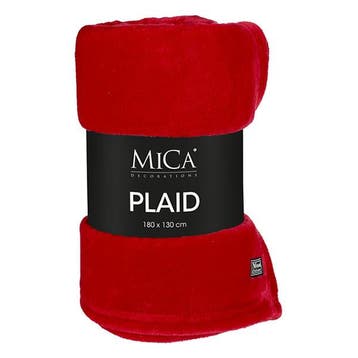 Fleece deken | Mica Decorations | 180 x 130 cm (Rood), Verzenden, Nieuw