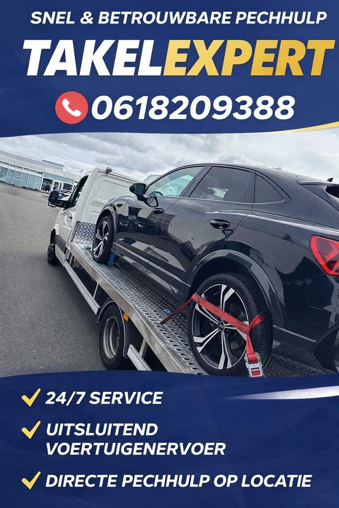Takeldienst pechhulp 0618209388!, Diensten en Vakmensen, Koeriers, Chauffeurs en Taxi's