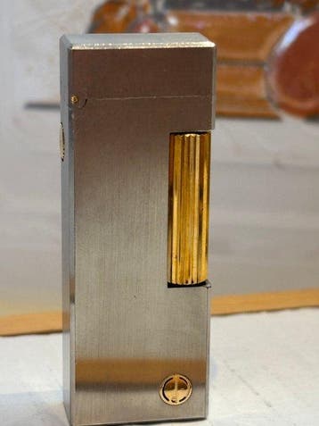 Dunhill, Dunhill Vintage Rollagas Lighter – Silver & Gold, Nieuw