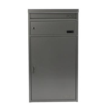 SafePost 65 brievenbus met pakketvak staal - zilvergrijs, Verzenden, Nieuw