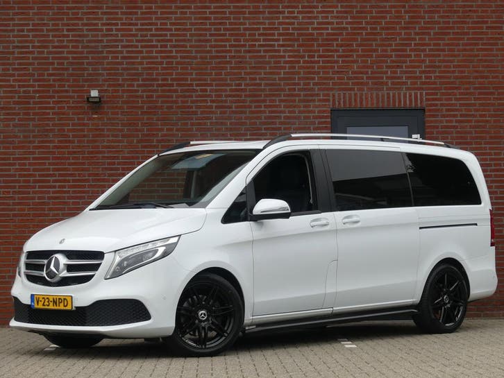 Mercedes-Benz V-Klasse 300d Lang Dubbel Cabine LED/Leer/Came, Auto's, Bestelauto's, Dealer onderhouden, Lease, Automaat, Wit, Mercedes-Benz