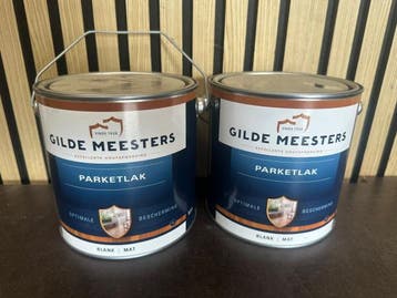 Veiling - 2x Gilde Meesters Parketlak – Blank Mat – 2,5L, Doe-het-zelf en Verbouw, Verf, Beits en Lak, Nieuw