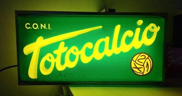 Totocalcio Dubbelzijdig - Lichtbak - Plastic, Aluminium, Nieuw