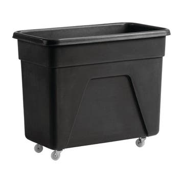 Zwarte polyethyleen trolley medium 67(H) x 81,5(B) x, Verzenden, Nieuw