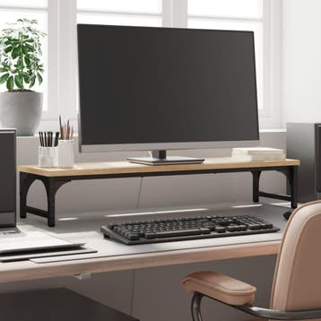 vidaXL Monitorstandaard 85x23x15,5 cm bewerkt hout sonoma, Verzenden, Nieuw