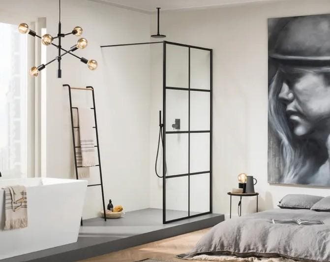 Sealskin SOHO Inloopdouche A3 – 120 x 210 cm – Mat Zwart – 8, Doe-het-zelf en Verbouw, Sanitair, Bad, Nieuw, Glas, Ophalen of Verzenden