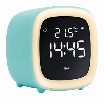 JAP18 - Oplaadbare digitale wekker - Nachtlamp - Licht blauw, Huis en Inrichting, Lampen | Overige, Verzenden, Nieuw