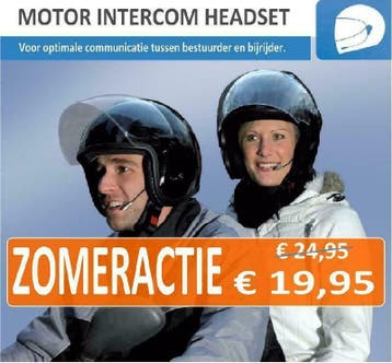 Motor Headset voor 2 personen, Motoren, Ophalen of Verzenden, Nieuw