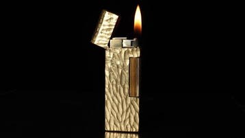 Dunill - Dome Bark Pattern Rollagas Lighter - Aansteker -, Nieuw