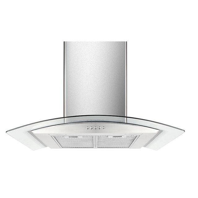 Afzuigkap 650m/u | RVS & Glas | OP=OP, Witgoed en Apparatuur, Afzuigkappen, Inbouw, 600 tot 800 m³ per uur, Motor, Nieuw, Wandschouwkap