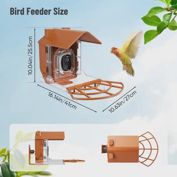 Slimme Vogelvoederhuisje met Camera & Zonnepaneel - AI Vogel, Verzenden, Nieuw