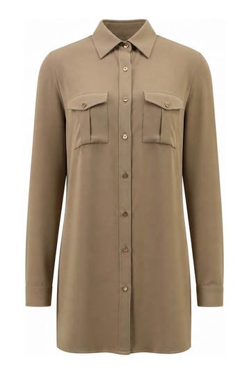 Les Atelier Blouse in maat XS Beige, Kleding | Dames, Les Atelier, Verzenden, Zo goed als nieuw, Beige