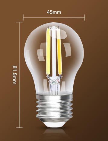 E27 LED lamp - Dimbaar - Filament lamp - 4,5W - 4 stuks - Ai, Huis en Inrichting, Verzenden, Zo goed als nieuw