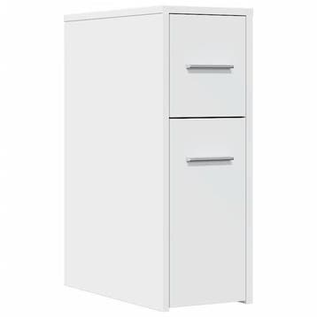 Smalle kast wit - Bewerkt hout | Laatste Stuk!, Minder dan 50 cm, Overige typen, Nieuw, Ophalen of Verzenden
