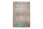 Vintage katoenen tapijt MODERN ART 240x160cm grijs turquoise, Ophalen of Verzenden, Nieuw