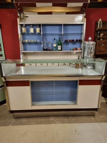 bar te koop huisbar mancave bar barmeubel bruin cafe barren, Huis en Inrichting, Ophalen of Verzenden, Gebruikt