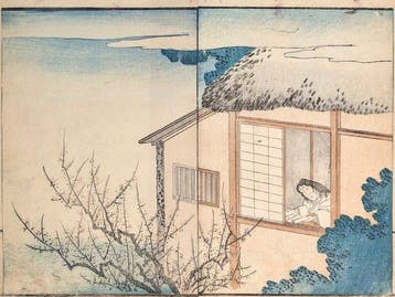 Toegeschreven aan Hokusai — Pruimenbloesem — Sansui Gacho —