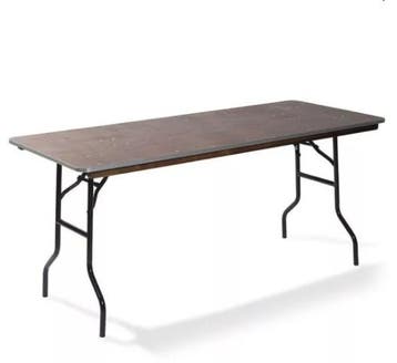 Diner Tafel Hout Recht | 122x76x(h)76cm | Zwart-Hout, Verzenden, Nieuw in verpakking