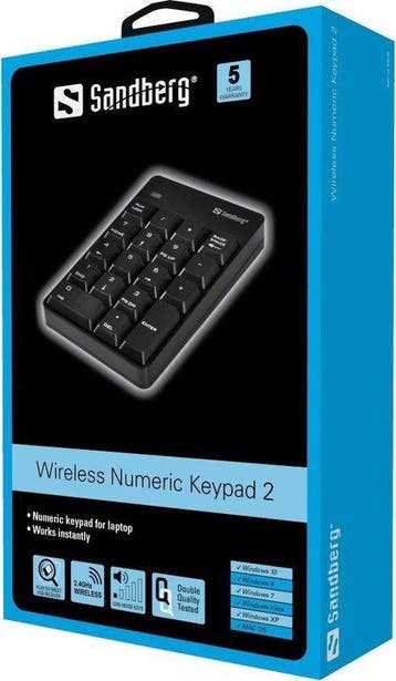 Sandberg Wireless Numeric Keypad 2 – Draadloos Numeriek To, Computers en Software, WiFi-versterkers, Verzenden, Nieuw