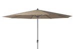 Platinum 400Ø Riva antraciet frame taupe doek - Parasol, Tuin en Terras, Parasols, Nieuw