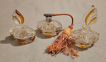 Parfum vaas (3) - Kristal - Antiek glaswerk