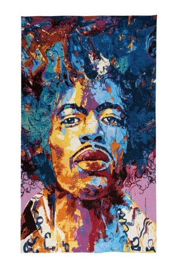 1,20 x 0,70 meter!!! Jimi Hendrix - Prachtig portret op
