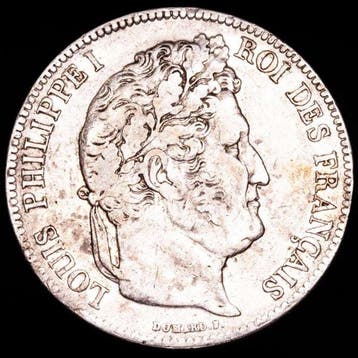 Frankrijk. Louis Philippe I. 5 Francs 1834-M, Toulouse