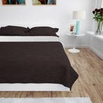 vidaXL Bedsprei dubbelzijdig 220x240 cm quilt crème en bruin, Verzenden, Nieuw