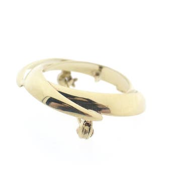 Vintage gouden abstracte broche, Ophalen of Verzenden, Gebruikt, Overige kleuren, Goud