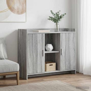 vidaXL Dressoir 98,5 x 33 x 80 cm PB, Huis en Inrichting, Verzenden, Nieuw, Overige houtsoorten, Minder dan 50 cm