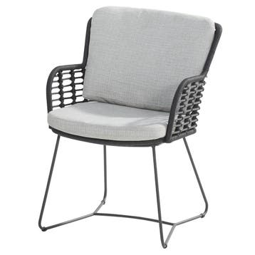 Locarno Fabrice dining tuinset 160 cm rond 7 delig HPL, Ophalen of Verzenden, Nieuw