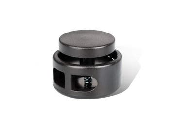 Bevestigingsclip met veer - Dubbel gat - 12mm rond - Zwart, Ophalen of Verzenden, Nieuw