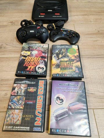 Sega - Mega Drive - Sega Mega Drive II & 6 Games & 2, Spelcomputers en Games, Nieuw