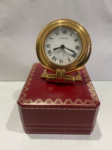 Bureauklok - Cartier - Vintage - Verguld messing - 1990-2000, Antiek en Kunst, Antiek | Klokken