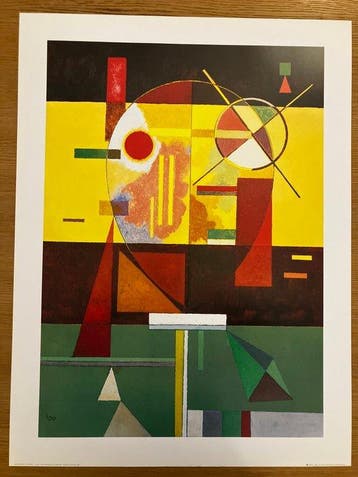 Kandinsky - Zersetzte spannung, 1930, Antiek en Kunst, Kunst | Tekeningen en Foto's