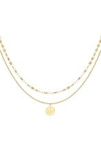 ketting smiley day - Goudkleur, Verzenden, Nieuw