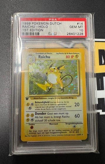 Pokémon - 1 Graded card Pokemon Raichu 1st Edition Base Set, Nieuw