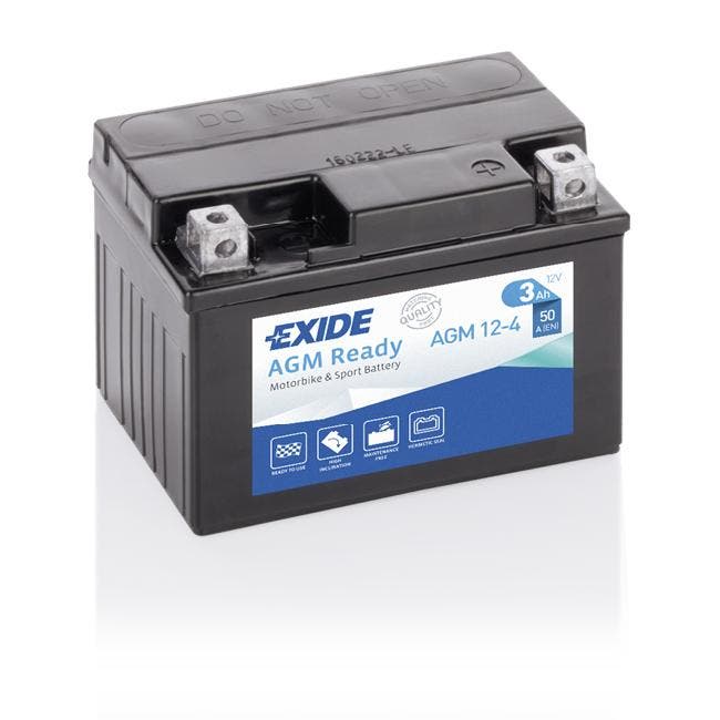 Exide AGM Ready 12V accu | AGM12-4 | 12V 3Ah, Auto-onderdelen, Accu's en Toebehoren, Ophalen of Verzenden