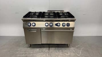 RVS Electrolux E7GCGL6C10 6-pits Gasfornuis met oven 3 x 2/1, Zakelijke goederen, Ophalen of Verzenden, Gebruikt