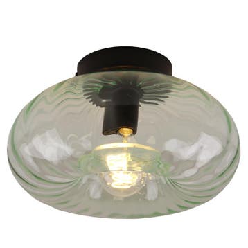 Retro plafondlamp groen, Diane, Huis en Inrichting, Ophalen of Verzenden, Nieuw, Glas