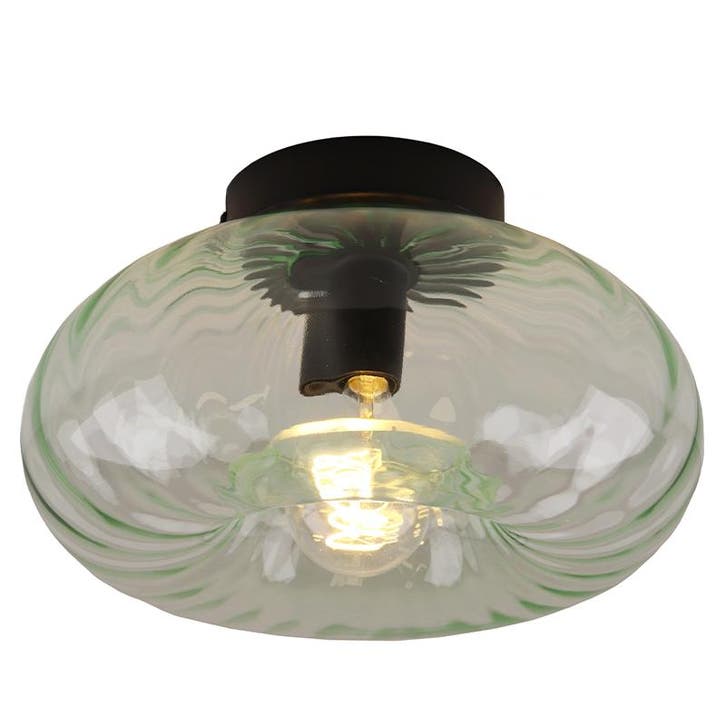 Retro plafondlamp groen, Diane, Huis en Inrichting, Lampen | Plafondlampen, Nieuw, Glas, Ophalen of Verzenden