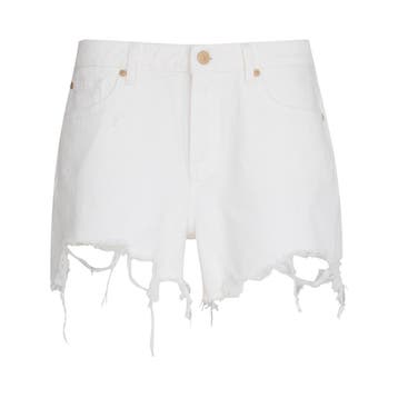 7 for all Mankind • witte denim Monroe long shorts • 25, 7 for all mankind, Verzenden, Nieuw, Wit