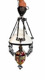 Plafondlamp - Keramiek, Glas, Messing