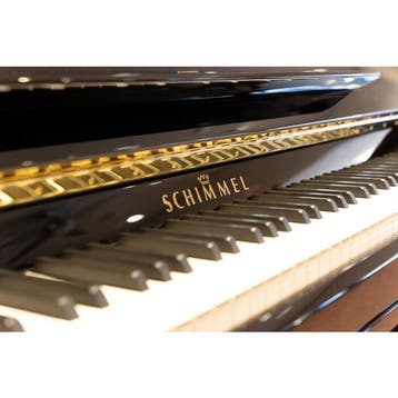 Schimmel Konzert K125 T SP messing piano, Nieuw, Zwart, Piano